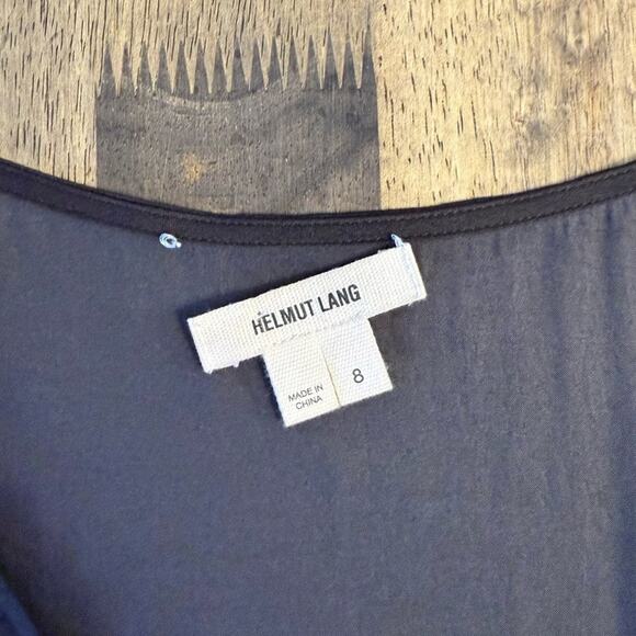 Helmut Lang Dress Asymmetrical Flowy Draped Scoop Neck Brown Women's Size 8 - Picture 3 of 7